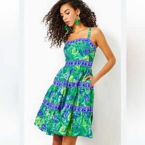 Lilly Pulitzer Casidee Floral Tiered Cotton Dress